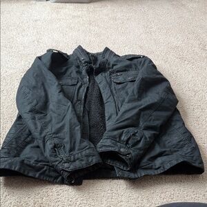 Men's Classic Black Military Jacket